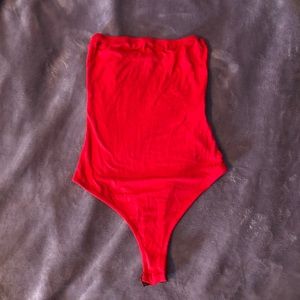 Pretty Little Thing: Red Bodysuit (thong)